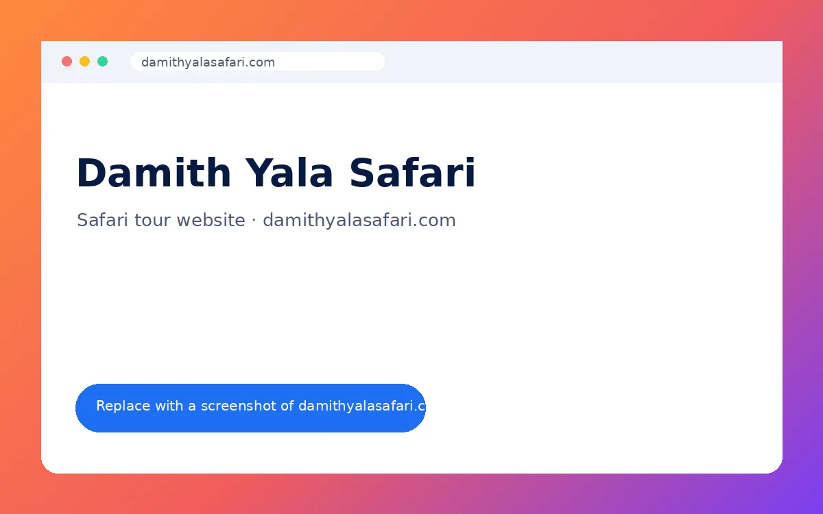Damith Yala Safari website